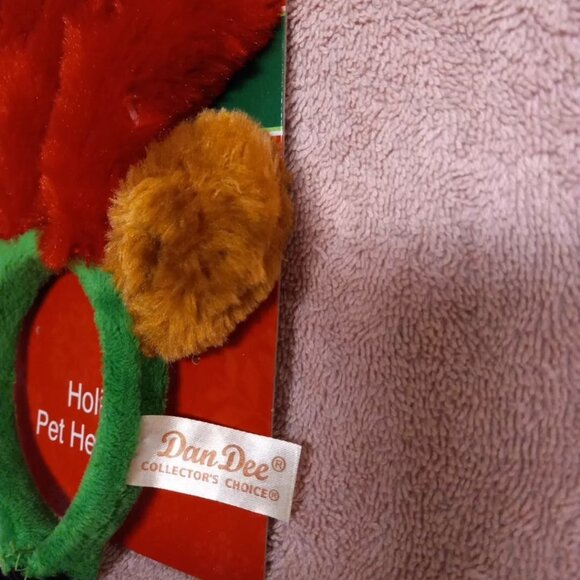 Antlers Pet Headband Costume Reindeer Christmas Red Green Brown Adjustable - Picture 4 of 9